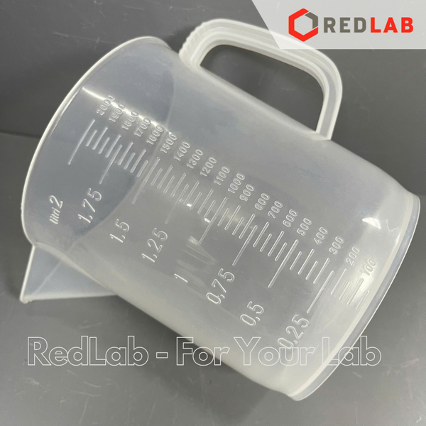Ca nhựa PP có quai KARTELL chia vạch nổi trắng, dáng thấp 500 1000 2000 3000 5000 ml, Measuring Jugs short form, có VAT