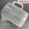 Ca nhựa PP có quai KARTELL chia vạch nổi trắng, dáng thấp 500 1000 2000 3000 5000 ml, Measuring Jugs short form, có VAT