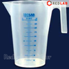 Ca nhựa PP có quai nửa vạch in xanh ISOLAB 250 500 1000 2000 3000 ml, cốc đong mẫu thí nghiệm, beakers with handle, có VAT
