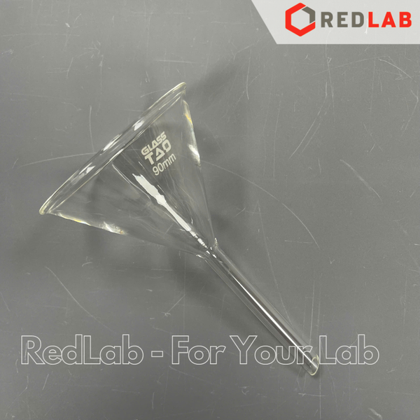 Phễu thủy tinh GlassTAO Ø 40 50 60 75 90 100 120 150 mm, dùng chiết rót dung dịch, mẫu thí nghiệm, hương liệu, có VAT