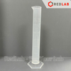 Ống đong nhựa PP vạch nổi trắng ONELAB 10 25 50 100 250 500 1000 2000 ml, đáy lục giác, chịu nhiệt, có VAT