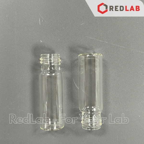 Lọ đựng mẫu sắc ký vial 4ml 13-425 MEMBRANE SOLUTIONS trắng / nâu, Nắp vặn đen có lỗ / nắp kín, có VAT
