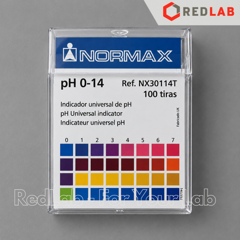 Giấy đo pH 0 - 14 NORMAX NX30114T (hộp 100 que) Universal pH-indicator strips, que test nhanh độ pH, có VAT