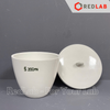 Chén nung sứ có nắp ONELAB Ø 30 40 50 100 200 300 ml, chịu nhiệt, dùng nung đốt mẫu thí nghiệm, có VAT