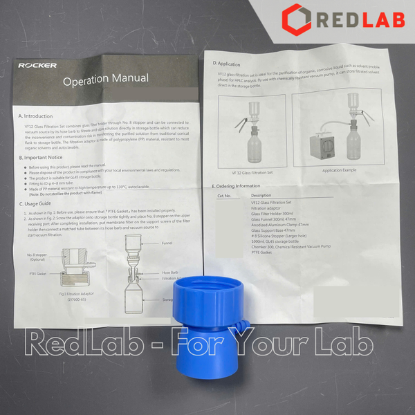 Adapter GL45 có vòi dùng cho bộ lọc vi sinh ROCKER 197000-65, nhựa PP, có thể hấp autoclave, filtration adaptor, có VAT
