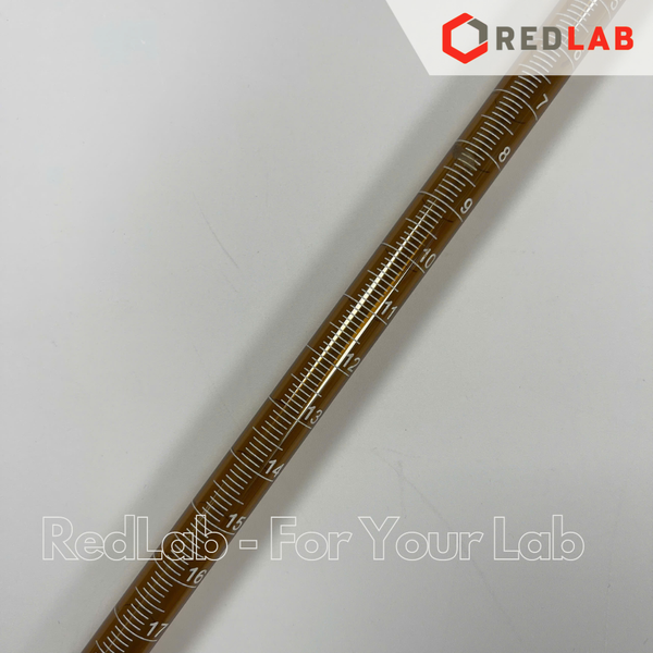 Buret nâu khoá nhựa PTFE 10 25 50 ml ONELAB, burette thủy tinh chia vạch cho thí nghiệm chuẩn độ mẫu kị sáng, có VAT