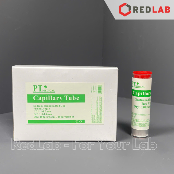 Ống mao quản chấm sắc ký dài 75mm PT Medical capillary tube (lọ 100 ống) có VAT