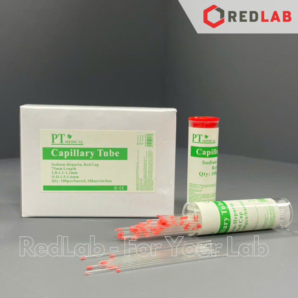 Ống mao quản chấm sắc ký dài 75mm PT Medical capillary tube (lọ 100 ống) có VAT