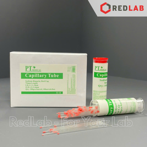 Ống mao quản chấm sắc ký dài 75mm PT Medical capillary tube (lọ 100 ống) có VAT