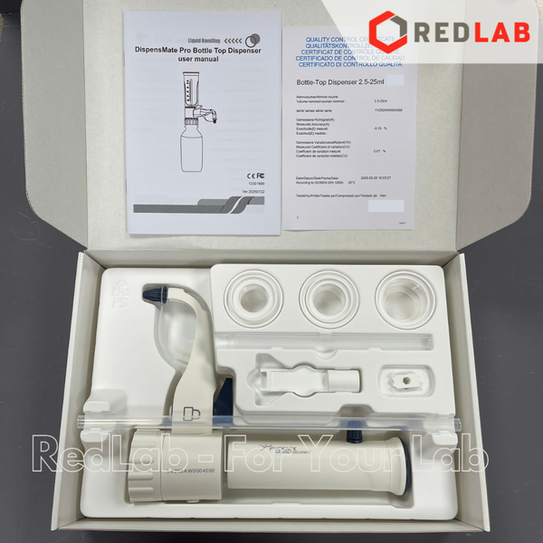 Dispenser Pro có khoá lock PHOENIX Instrument 0.5-5 1-10 2.5-25 5-50 10-100 ml, bơm định lượng và phân phối mẫu, có VAT