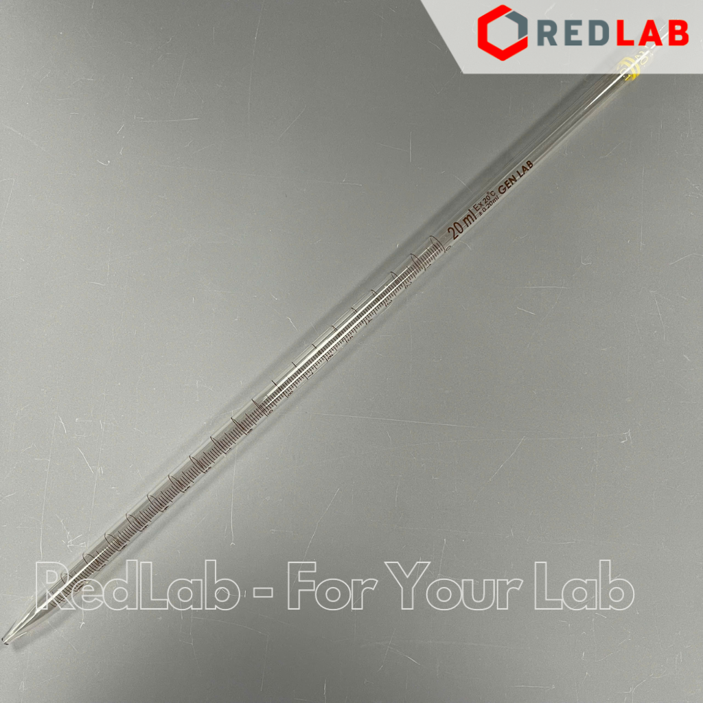 Pipet thẳng chia vạch loại dài GENLAB 0.1 0.2 0.5 1 2 5 10 15 20 25 50 ml, ống hút thủy tinh thí nghiệm, có VAT