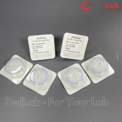 Đầu lọc Syringe CA tiệt trùng, đường kính 33mm, lỗ lọc 0.22µm và 0.45µm Finetech CA033S022I và CA033S045I, giá tốt, có VAT