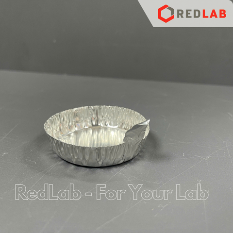 Đĩa cân nhôm có tay cầm ISOLAB Ø 49 60 66 mm (hộp 100 cái) dùng cho cân cân sấy ẩm, weighing dish, có VAT