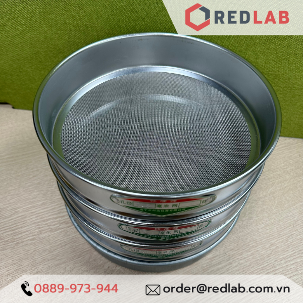 [Đặt trước] Sàng rây thí nghiệm Ø 300mm, cao 70mm lỗ vuông / lỗ tròn nhiều kích thước, có VAT