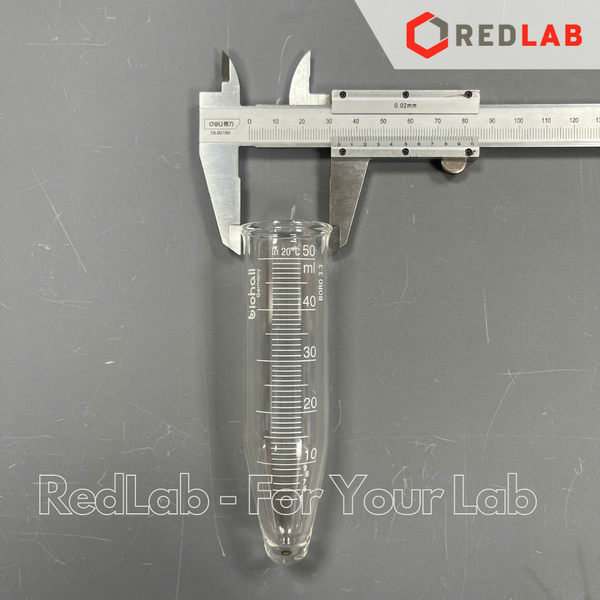 Ống ly tâm thủy tinh đáy nhọn BIOHALL 15ml 50ml (centrifuge tube conical bottom) thủy tinh boro 3.3, vạch xanh, có VAT