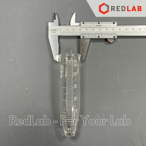 Ống ly tâm thủy tinh đáy nhọn BIOHALL 15ml 50ml (centrifuge tube conical bottom) thủy tinh boro 3.3, vạch xanh, có VAT