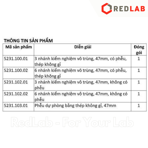 Chân đế Manifolds 3 / 6 vị trí, thép không gỉ OMSONS dùng gắn phễu lọc hút chân không thí nghiệm, có VAT