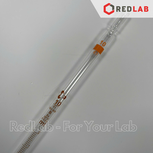 Pipet thẳng vạch nâu DURAN Class B 0.1 0.2 0.5 1 2 5 10 20 25 ml, ống hút thủy tinh kẻ vạch thí nghiệm, có VAT