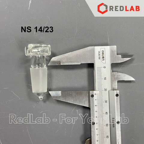 Nút thủy tinh nhám lục giác BIOHALL 10/19 14/23 19/26 24/29 29/32 34/35, dùng đậy tam giác, bình cầu thí nghiệm, có VAT