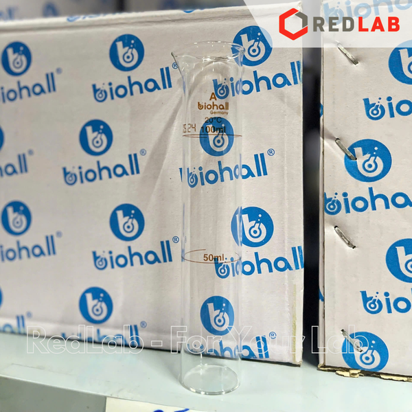 Ống so màu nessler BIOHALL 50ml 100ml, Class A, vạch nâu, có mỏ, không nắp, có VAT