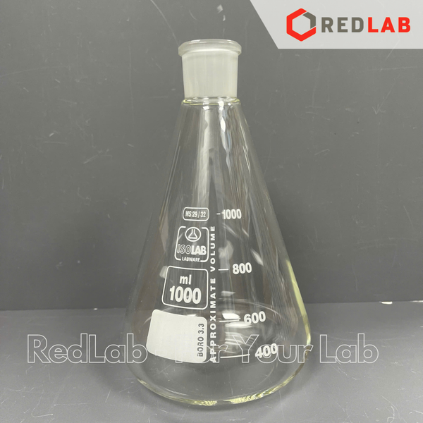 Bình tam giác cổ nhám ISOLAB 50 100 250 500 1000 ml - 19/26 24/29 29/32 (chưa gồm nút) có VAT