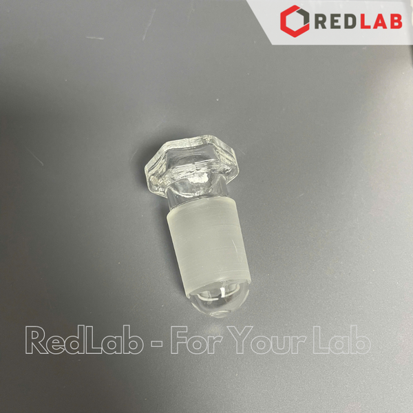 Nút thủy tinh NS 24/29, 29/32 DURAN dùng cho dụng cụ cổ nhám trong thí nghiệm, hexagonal stopper, có VAT