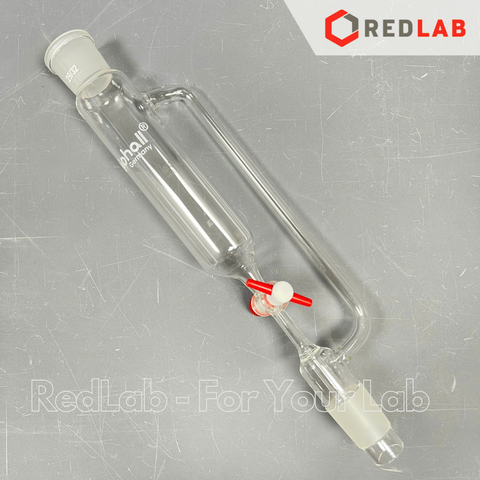 Bình lắng gạn hình trụ BIOHALL khóa nhựa PTFE 50 100 250 500 1000 ml - 2 đầu nhám 29/32, thủy tinh boro 3.3, có VAT