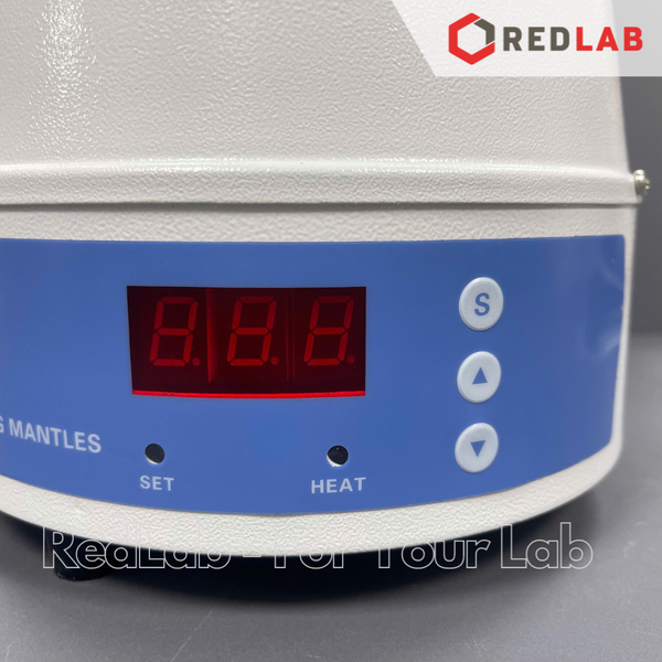 Bếp đun bình cầu hiện số có đầu dò nhiệt (sensor) ONELAB 98-II-C 250 500 ml 1 2 3 5 10 20 L, gia nhiệt max 300°C, có VAT