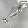 Phễu chiết quả lê BIOHALL khóa nhựa PTFE 50 100 250 500 1000 2000 ml, bình lắng gạn thủy tinh boro 3.3, vạch trắng, có VAT