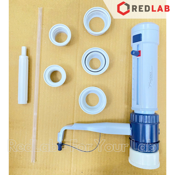 Dispenser định lượng PHOENIX Instrument 0.5-5, 1-10, 2.5-25, 5-50 ml, dụng cụ phân phối chất lỏng, có VAT