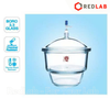 Bình hút ẩm trắng có vòi, đĩa sứ GLACIER 150 200 250 300 mm, Desiccator with lid (vacuum) thuỷ tinh borosilicate, có VAT