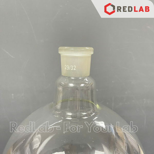 Bình cầu đáy tròn 1 cổ nhám BIOHALL 25 50 100 250 500 ml 1L 2L 3L 5L 10L 20L - 14/23 19/26 24/29 29/32 34/35 45/40 55/44, mark trắng, có VAT