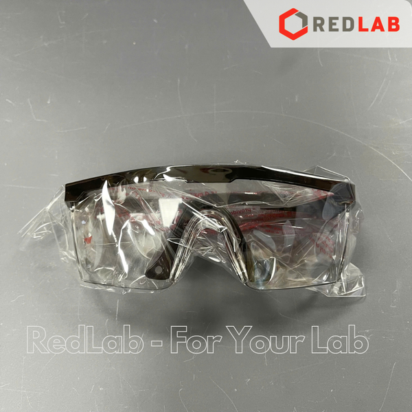Kính bảo hộ nhựa AHP gọng đen, dùng bảo vệ mắt trong lab thí nghiệm, có VAT