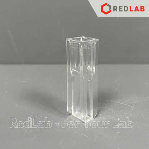 [Hộp 100 cái] Cuvet nhựa PS, tóp đáy, 10x4x45mm, 0.5-2ml APTACA 1016, dùng cho máy quang phổ (chưa gồm nắp) có VAT