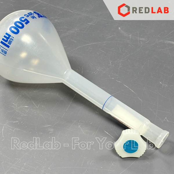 Bình định mức nhựa PP trắng ISOLAB Class B 25 50 100 250 500 1000 ml, plastic volumetric flask, có VAT