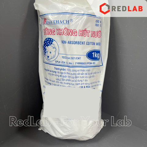 Bông gòn Bảo Thạch gói 1kg thấm nước / không thấm nước (bông mỡ không hút nước), có VAT