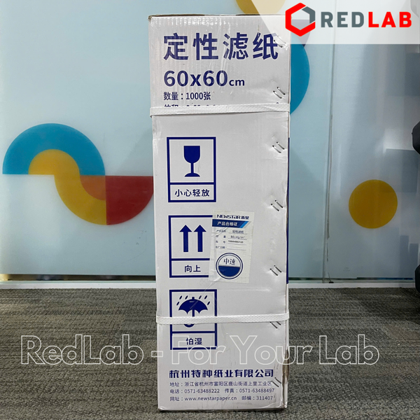 Giấy lọc định tính NewStar 60 x 60cm, chảy trung bình 102, dùng trong thí nghiệm, nghiên cứu, trường học, có VAT