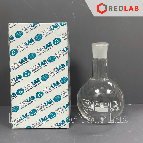 Bình cầu đáy bằng cổ nhám ISOLAB 50 100 250 500 1000 2000 ml - 19/26 24/29 29/32, có VAT
