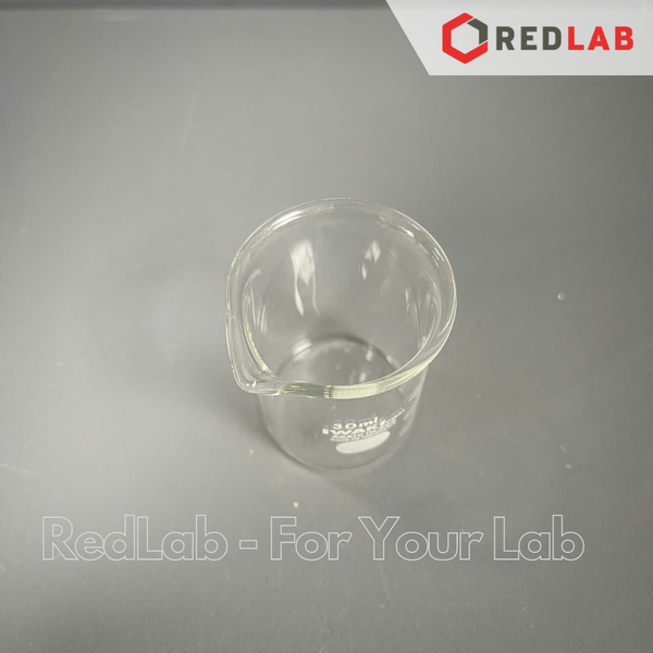 Cốc đốt thuỷ tinh thấp thành IWAKI 10 20 30 100 250 500 ml Beaker có mỏ chịu nhiệt, có VAT