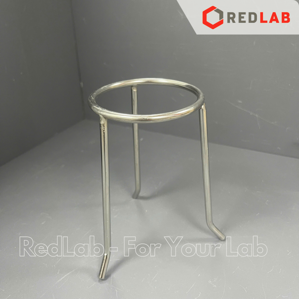 Kiềng nung 3 chân inox Ø 10cm cao 13cm, dùng đun với ngọn lửa đèn cồn trong thí nghiệm, trường học, có VAT