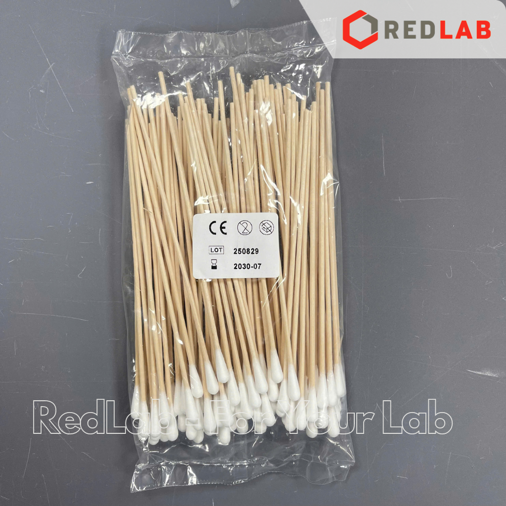 [Gói 100 cái] Que gỗ quấn gòn lấy mẫu vi sinh dài 150mm, APTACA 5100, cotton swabs wooden stick, có VAT