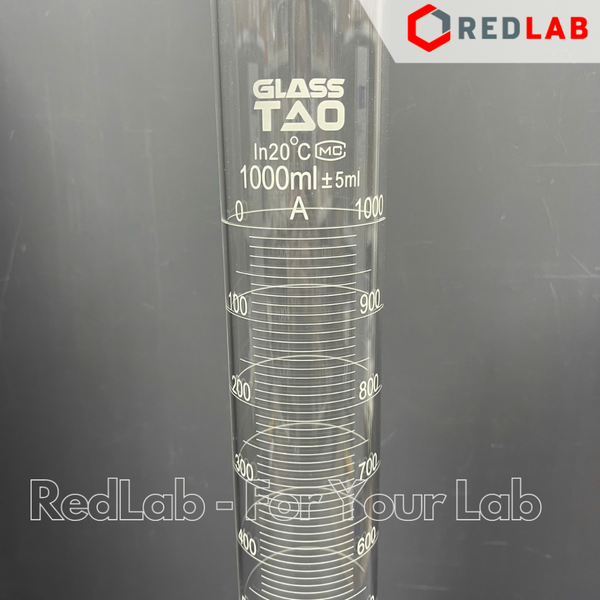Ống đong thủy tinh GlassTAO Class A 10 25 50 100 250 500 1000 2000 ml, dùng đong mẫu thí nghiệm, có VAT