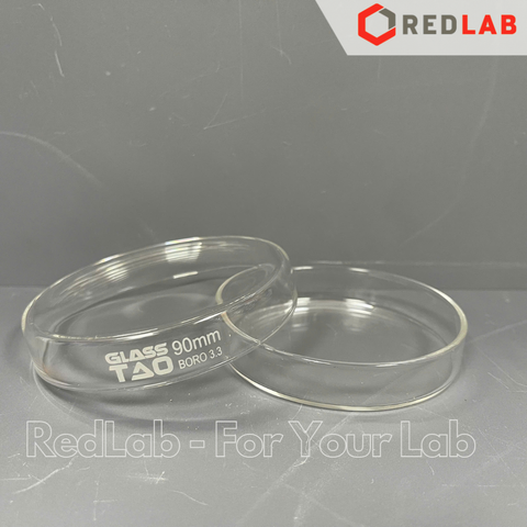 Đĩa petri trắng GlassTAO 90x15mm 100x15mm (gồm đĩa và nắp) dùng cho thí nghiệm vi sinh, có VAT