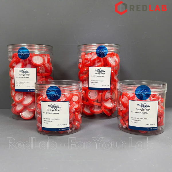 Đầu lọc sắc ký PTFE kị nước MEMBRANE SOLUTIONS 25mm lỗ lọc 0.22um / 0.45um, hydrophobic syringe filter, có VAT