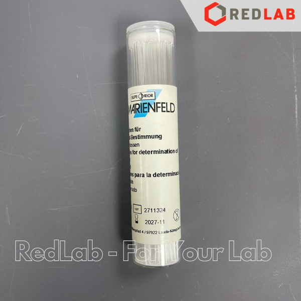 Ống mao quản đo điểm nóng chảy MARIENFELD Đức 1 đầu kín 1 đầu hở, nhiều kích thước (hộp 100 cái) có VAT