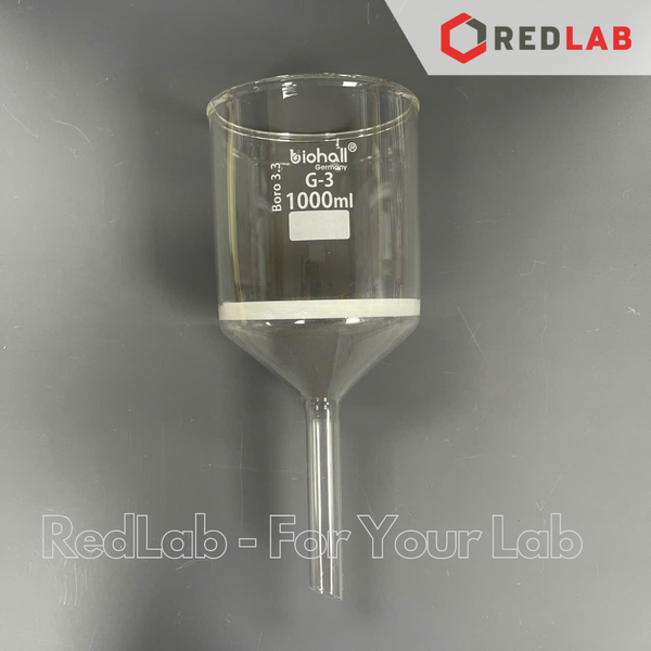 Phễu lọc xốp BIOHALL Class A 35 80 200 500 1000 ml, Porosity G3 / G4, thủy tinh boro 3.3, có VAT