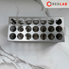 Giá đỡ ống nghiệm inox ONELAB 60 40 24 21 vị trí đựng ống nghiệm, ống ly tâm Ø 16 20 25 30 mm, có VAT