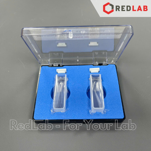 Cuvette thạch anh 10 20 30 40 50 mm LABOMED bước sóng 190-2500nm, Quartz cuvette (Standard Cell with lid) có VAT