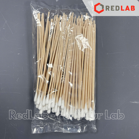 [Gói 100 cái] Que gỗ quấn gòn lấy mẫu vi sinh dài 150mm, APTACA 5100, cotton swabs wooden stick, có VAT