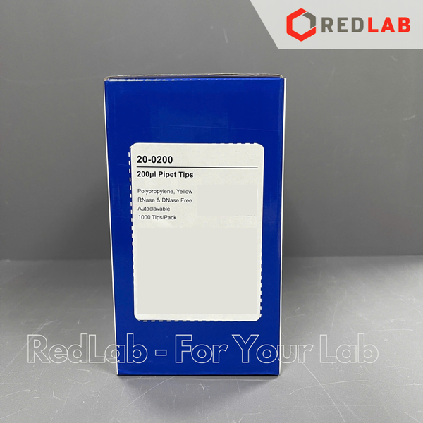 [Gói 1000 cái] Đầu tip vàng 200ul BIOLOGIX 20-0200, dài 51mm, nhựa PP, có thể hấp autoclave, có VAT
